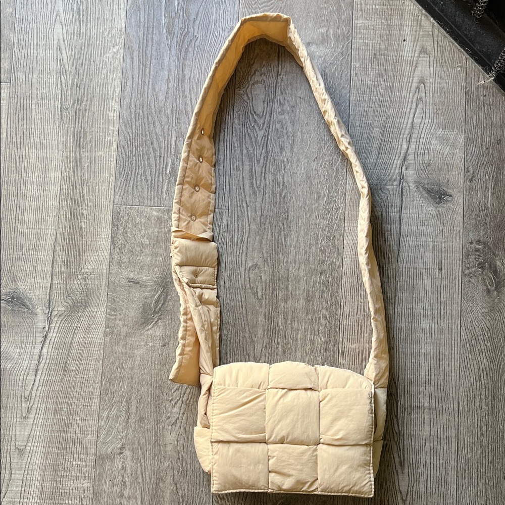 Cream Quilted Shoulder Bag